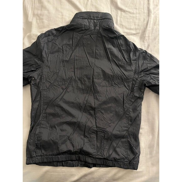 Y2K Abercrombie A&F Windbreaker Dun Brook Jacket Nylon High Collar Navy Blue XL - Picture 5 of 14